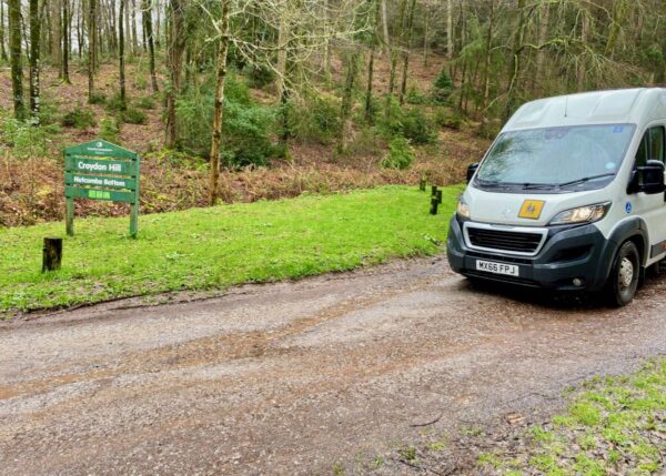 An Atwest Minibus at Nutcombe Bottom
